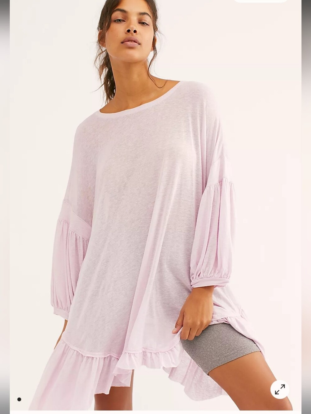 Free People Beach Riverside Tunic Burnout Lavendar Dress Lagenlook